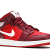 Nike Air Jordan 1 Mid SE Red Quilt (GS)