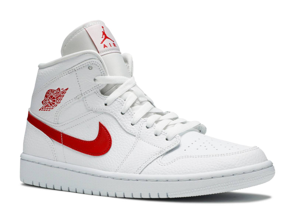 Nike Air Jordan 1 Mid White University Red (W)