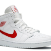 Nike Air Jordan 1 Mid White University Red (W)