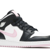 Nike Air Jordan 1 Mid White Black Light Arctic Pink (GS)
