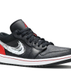 Nike Air Jordan 1 Low Brushstroke Swoosh Black