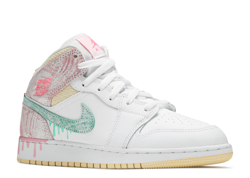 Nike Air Jordan 1 Mid Paint Drip (GS)