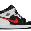 Nike Air Jordan 1 Mid White Black Chile Red (GS)