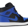 Nike Air Jordan 1 Mid Hyper Royal Tumbled Leather