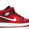 Nike Air Jordan 1 Mid SE Red Quilt (GS)