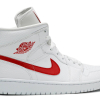 Nike Air Jordan 1 Mid White University Red (W)