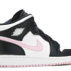 Nike Air Jordan 1 Mid White Black Light Arctic Pink (GS)
