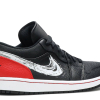 Nike Air Jordan 1 Low Brushstroke Swoosh Black