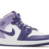 Nike Air Jordan 1 Jordan 1 Mid White Sky J Purple (GS)