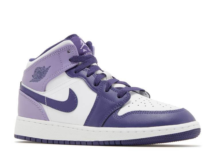 Nike Air Jordan 1 Jordan 1 Mid White Sky J Purple (GS)