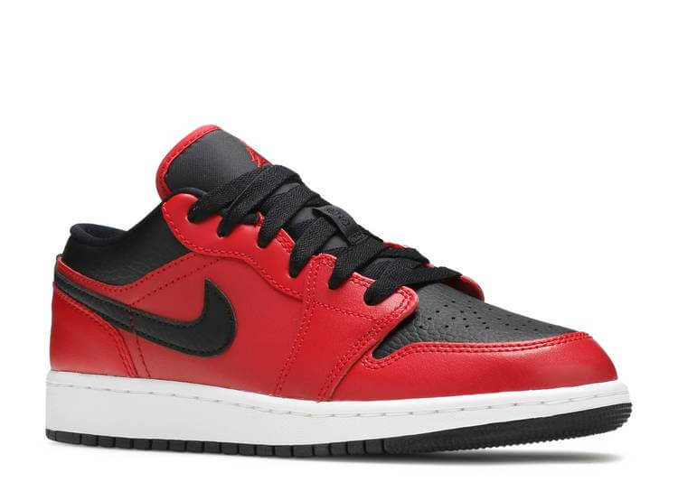 Nike Air Jordan 1 Low Gym Red Black Pebbled (GS)