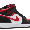 Nike Air Jordan 1 Mid Black Fire Red (GS)