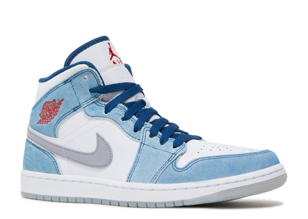 Nike Air Jordan 1 Mid French Blue Fire Red