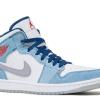 Nike Air Jordan 1 Mid French Blue Fire Red