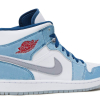 Nike Air Jordan 1 Mid French Blue Fire Red