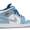 Nike Air Jordan 1 Mid SE French Blue Light Steel (GS)