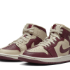 Nike Air Jordan 1 Mid SE Split Beach Cherrywood Red (W)