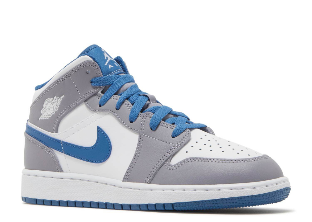 Nike Air Jordan 1 Mid True Blue Cement (GS)