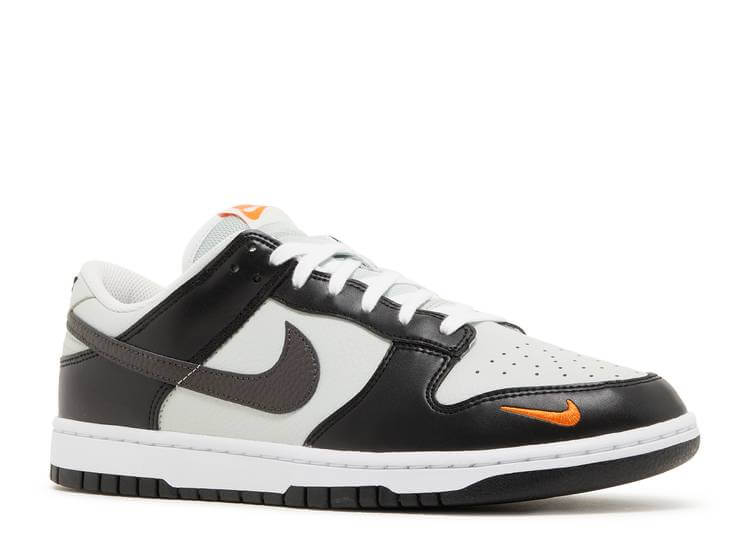 Nike Dunk Low Black Total Orange Mini Swoosh