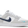 Nike Dunk Low White Grey Navy Aqua Mini Swoosh