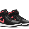 Nike Air Jordan 1 Mid Black Siren Red (W)